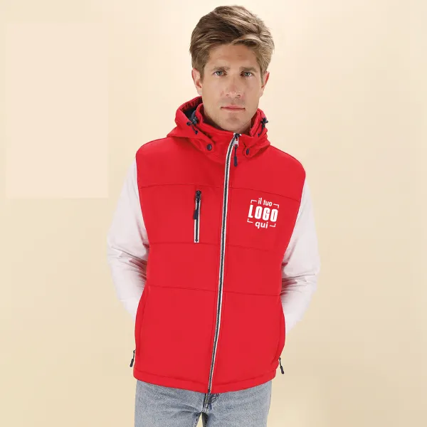 Smanicato Unisex con Cappuccio Regolabile, Antivento e Antiacqua Personalizzato